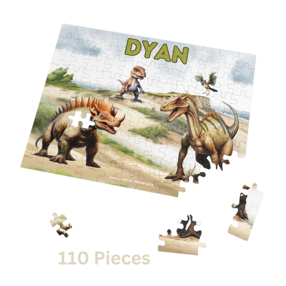Personalized "Dinosaur Greatness" Jigsaw Puzzle