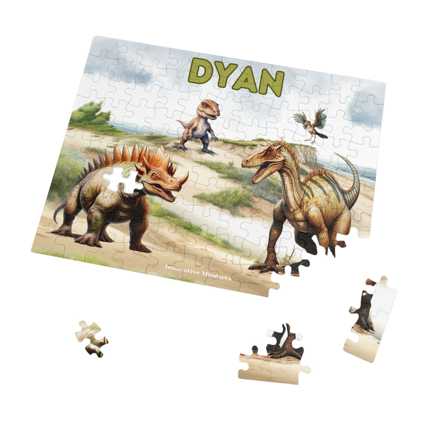 Personalized "Dinosaur Greatness" Jigsaw Puzzle