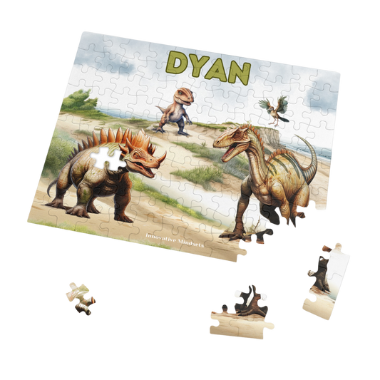 Personalized "Dinosaur Greatness" Jigsaw Puzzle