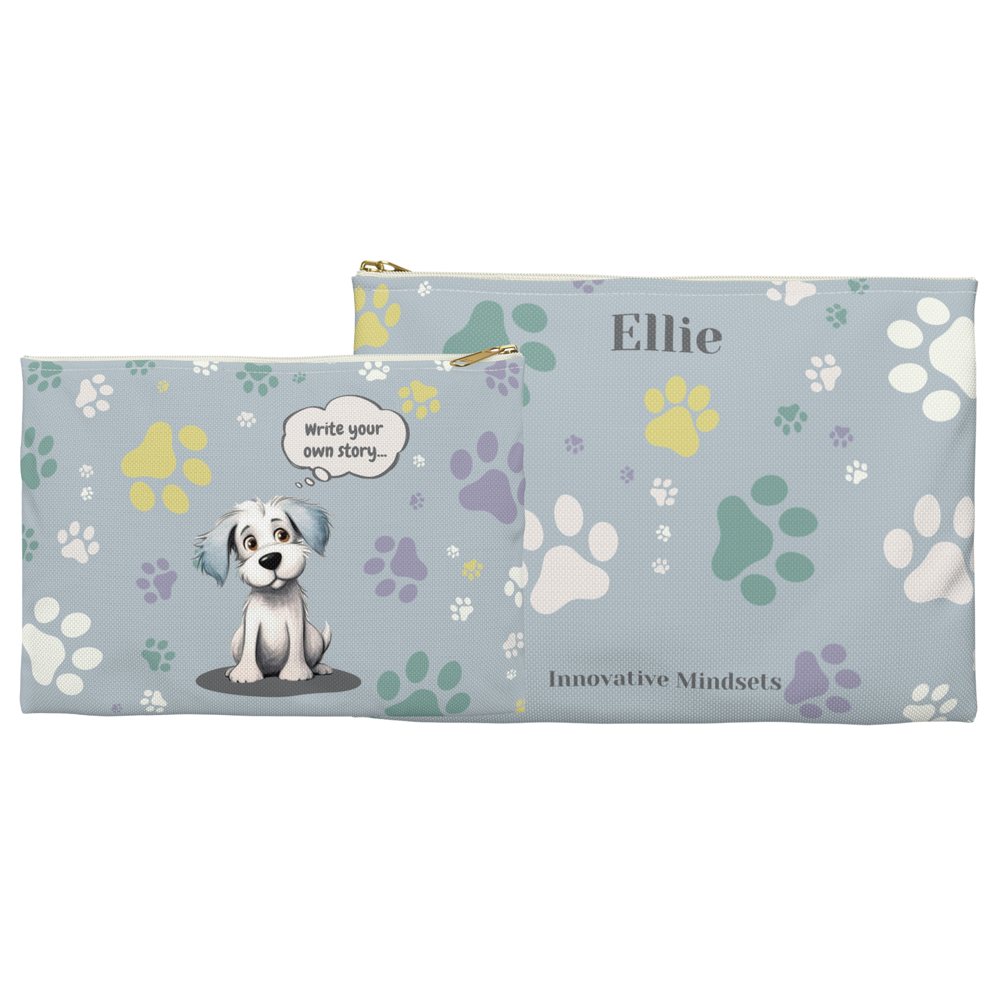 "Write your own story" Personalized Pencil Case & Accessory Pouch