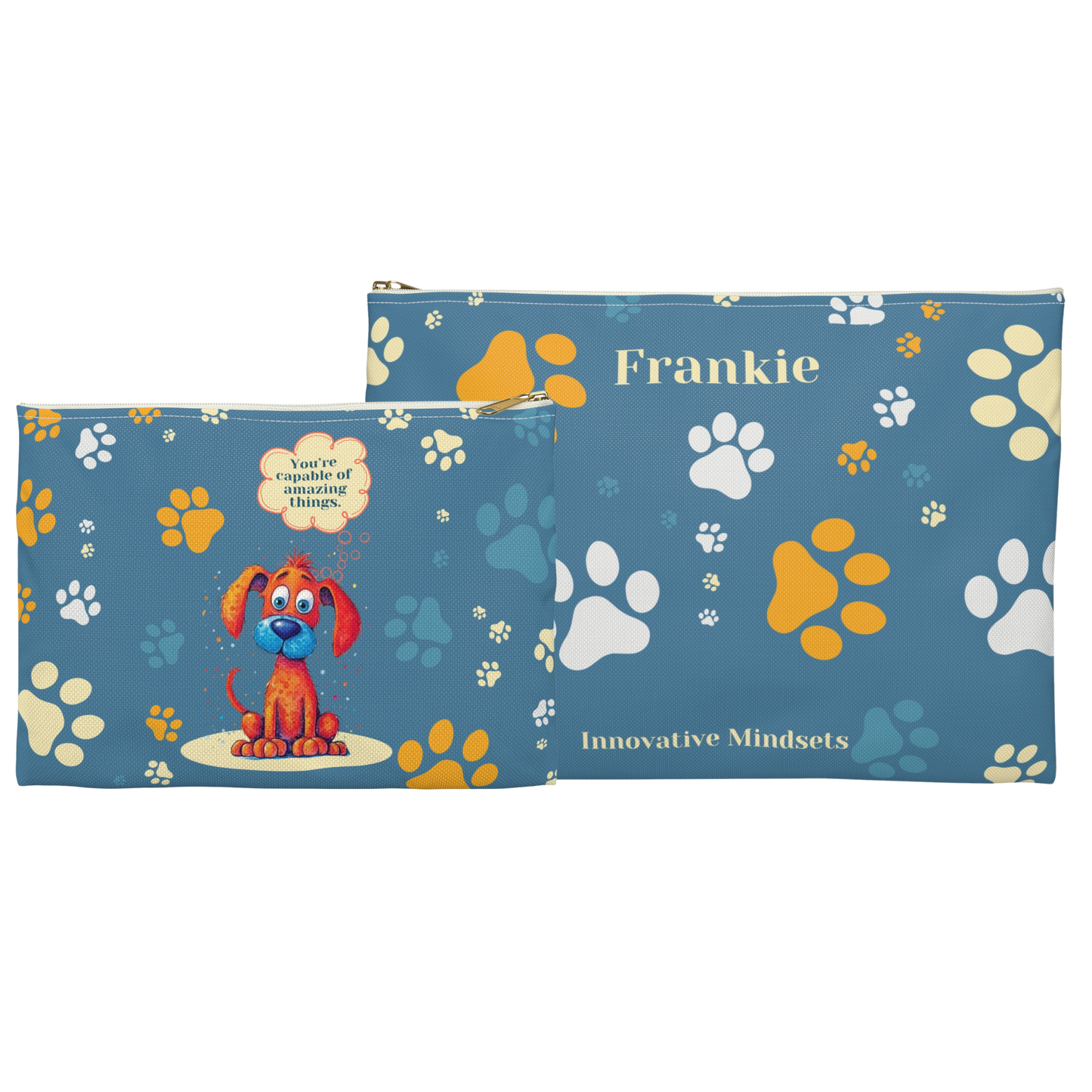 "You're Capable of amazing things." Personalized Pencil Case & Accessory Pouch