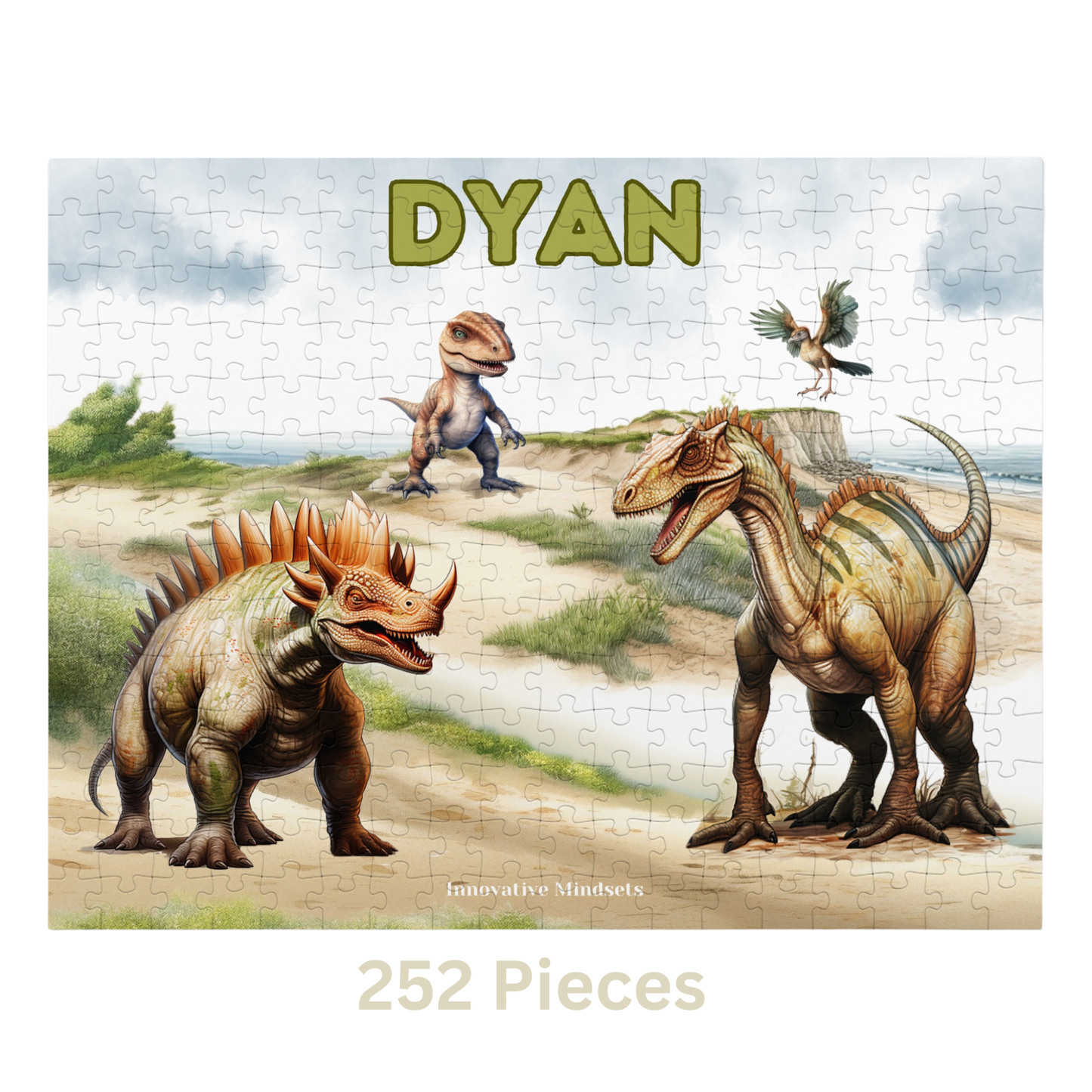 Personalized "Dinosaur Greatness" Jigsaw Puzzle