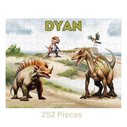 Personalized "Dinosaur Greatness" Jigsaw Puzzle