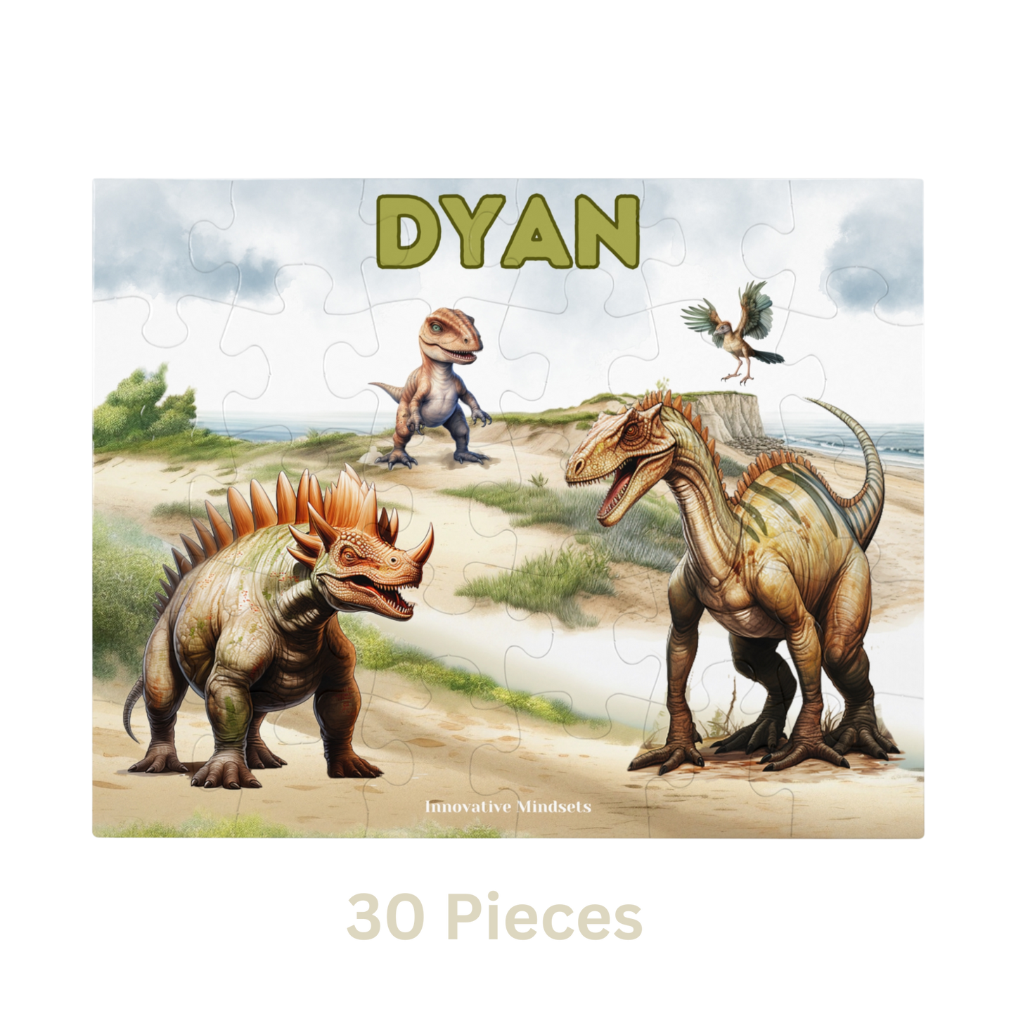 Personalized "Dinosaur Greatness" Jigsaw Puzzle