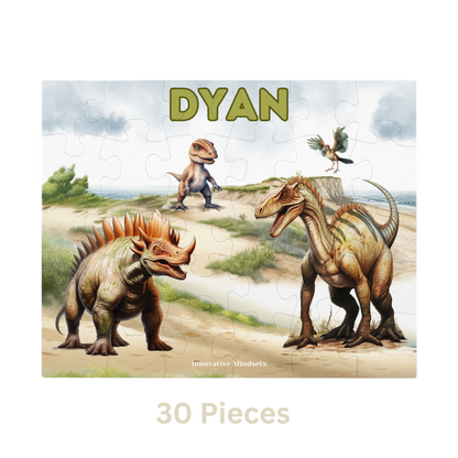 Personalized "Dinosaur Greatness" Jigsaw Puzzle