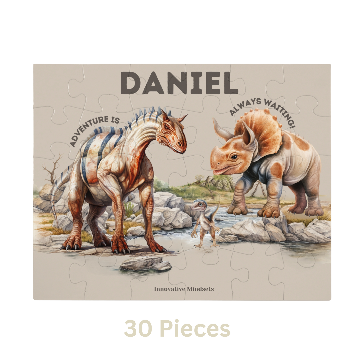 Personalized Dinosaur Adventure Jigsaw Puzzle