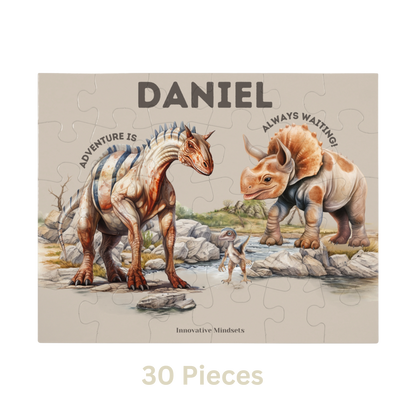 Personalized Dinosaur Adventure Jigsaw Puzzle