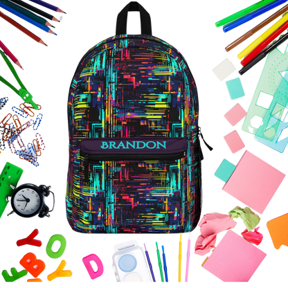 Personalized Cyber Glow Backpack