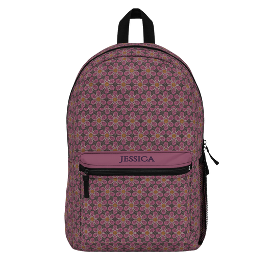 Personalized Glitter Floral Backpack