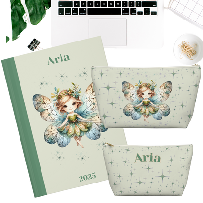 "Shimmer with kindness wherever  you go." 2025 Personalized Hardcover Fairy Journal