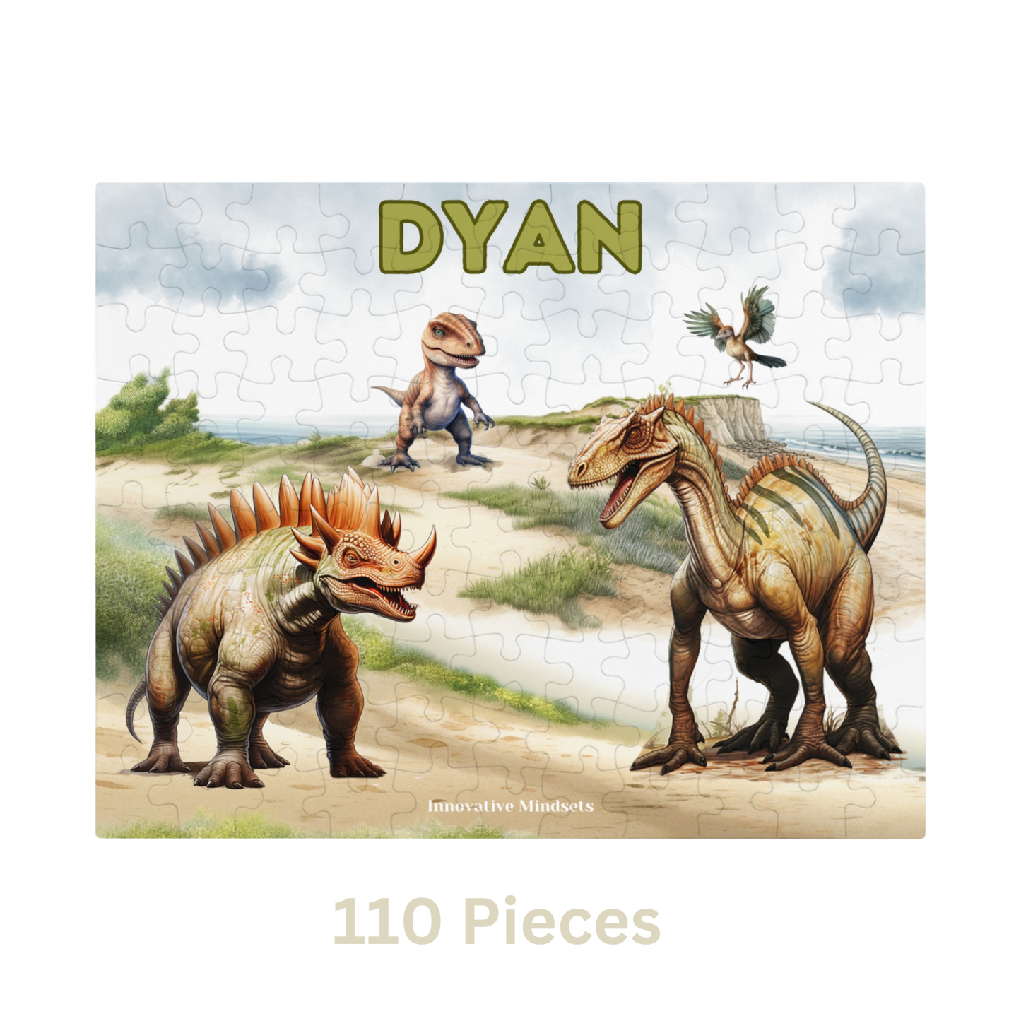 Personalized "Dinosaur Greatness" Jigsaw Puzzle