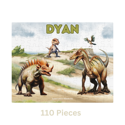 Personalized "Dinosaur Greatness" Jigsaw Puzzle