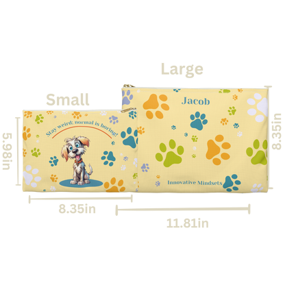 "Stay weird; normal is boring!" Personalized Pencil Case & Accessory Pouch
