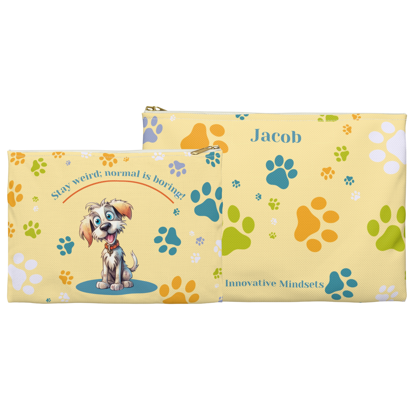"Stay weird; normal is boring!" Personalized Pencil Case & Accessory Pouch