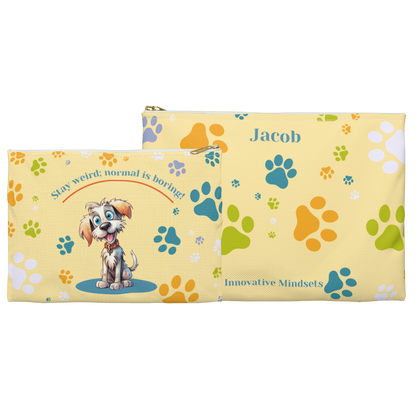 "Stay weird; normal is boring!" Personalized Pencil Case & Accessory Pouch