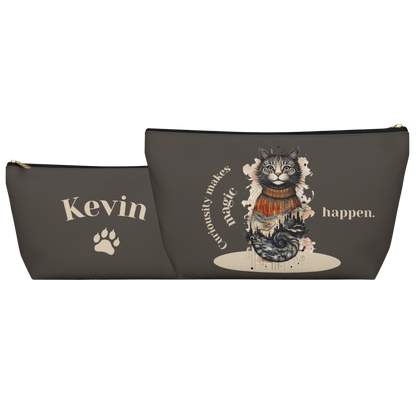 "Curiosity makes magic happen." Personalized Accessory Pouch