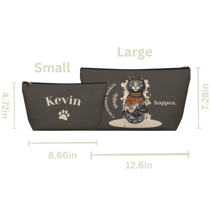 "Curiosity makes magic happen." Personalized Accessory Pouch