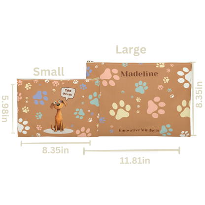 "Take the risk" Personalized Pencil Case & Accessory Pouch