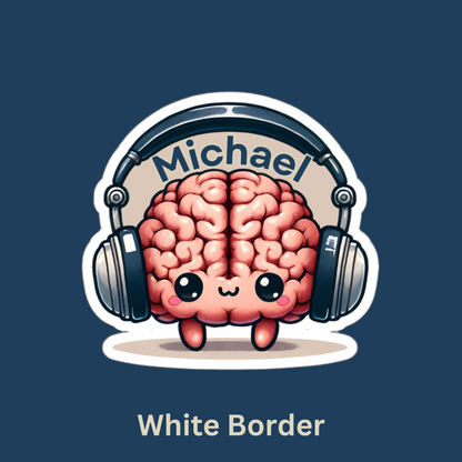 "Brain Beats" Personalized Sticker