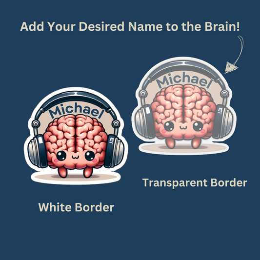 "Brain Beats" Personalized Sticker