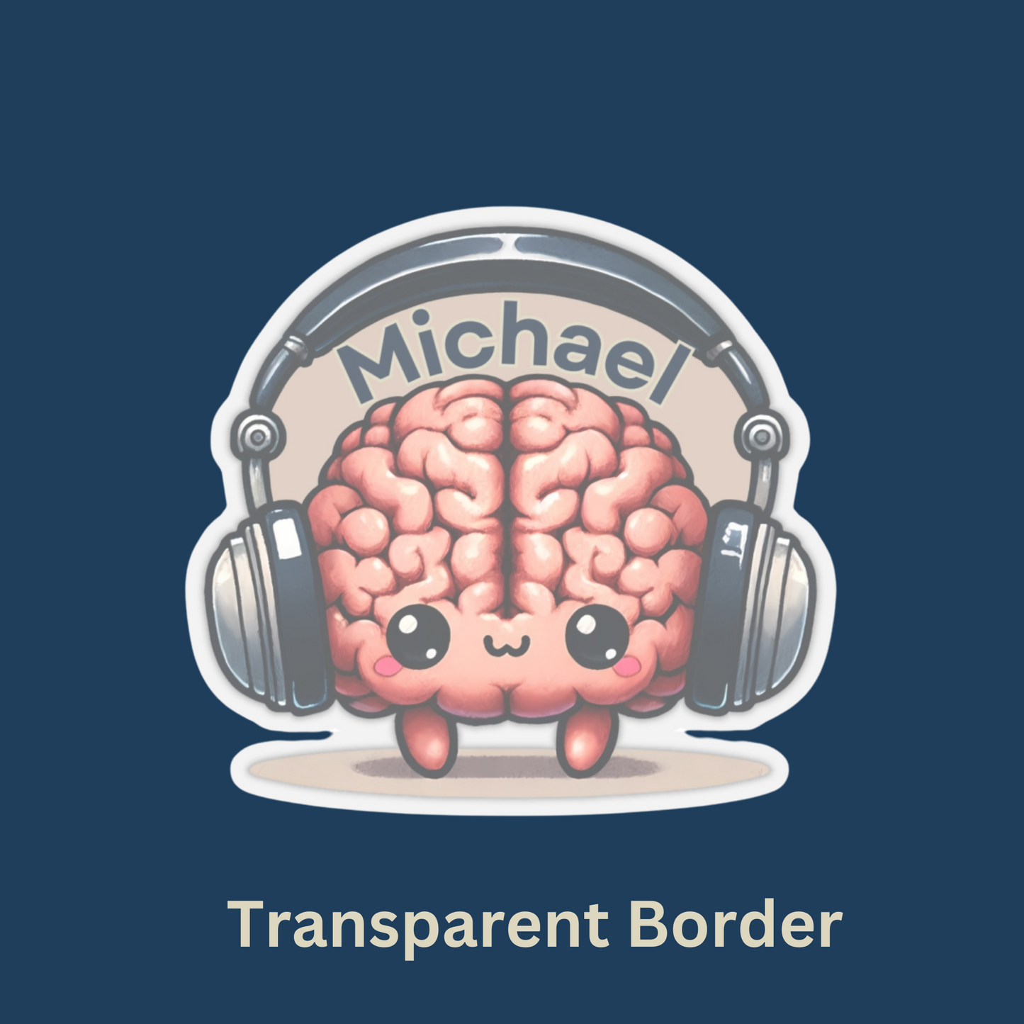 "Brain Beats" Personalized Sticker