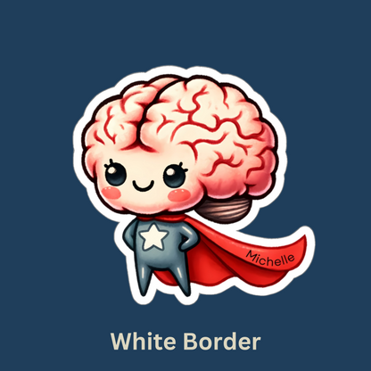"Superbrain" Personalized Sticker