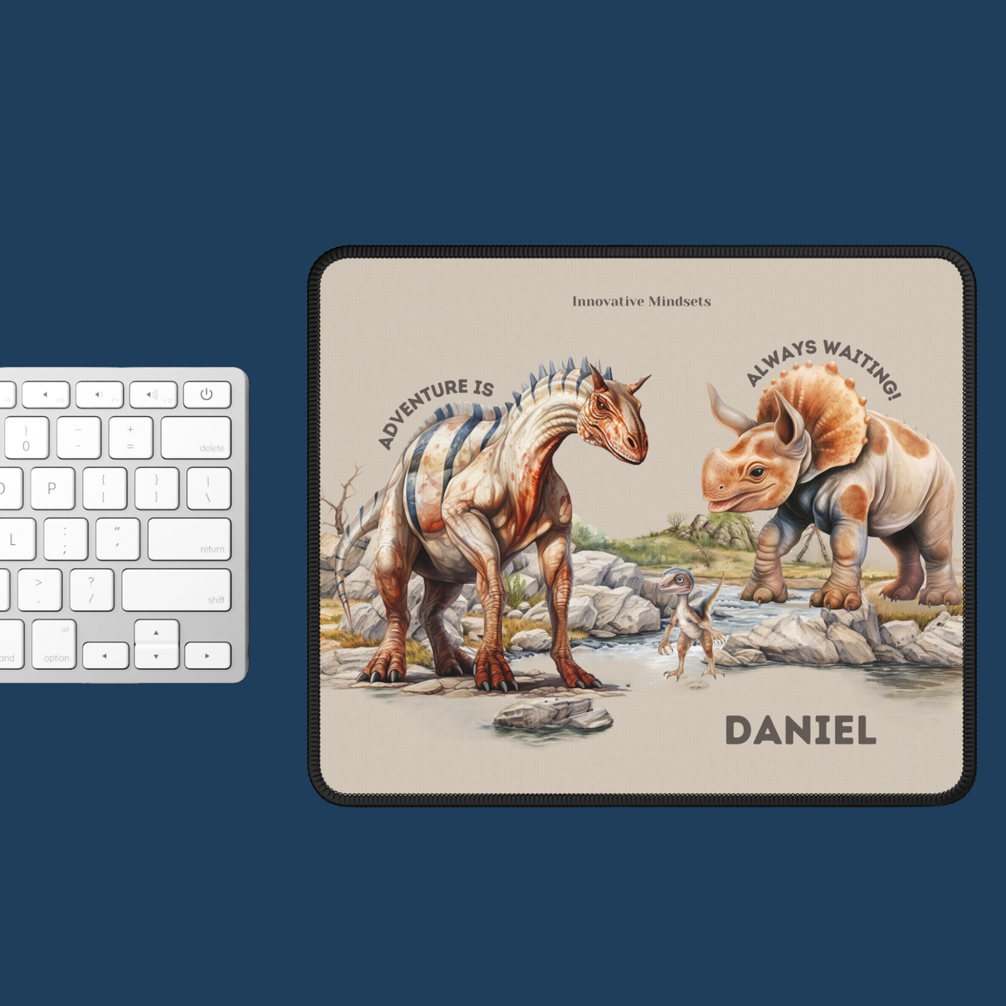 "Dino Adventures" Personalized Mouse Pad