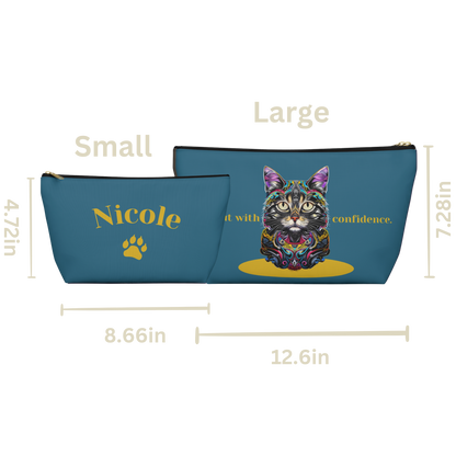 "Strut with confidence." Personalized Accessory Pouch