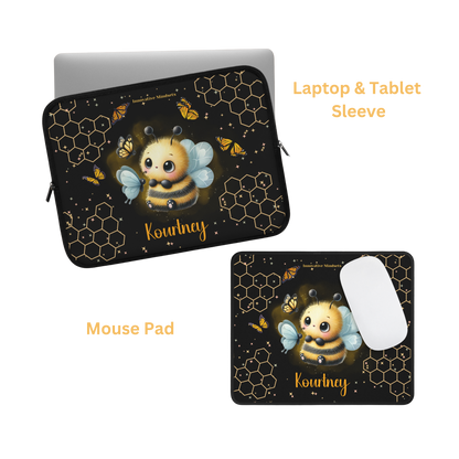 "Butterfly Bee" Personalized Laptop & iPad Sleeve