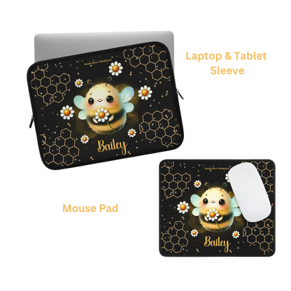 "Daisy Bee" Personalized Laptop & iPad Sleeve