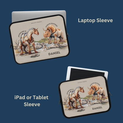 "Dino Adventures" Personalized Laptop & iPad Sleeve